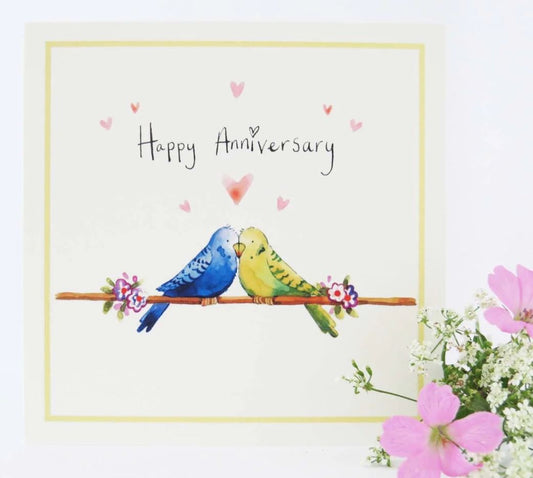 Love Birds Anniversary Card - Re-vived