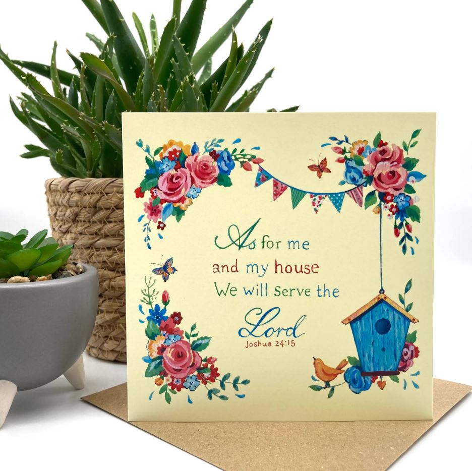 As For Me and My House Notecard - Re-vived