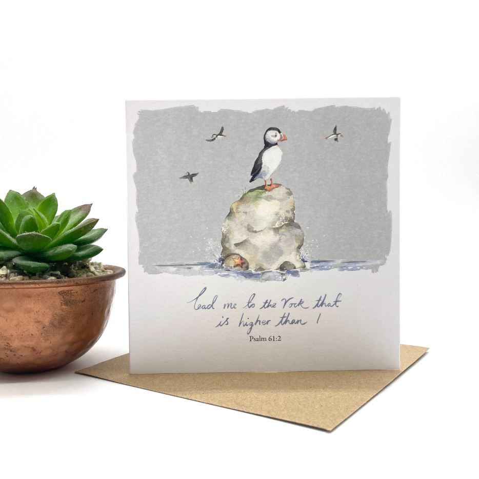 Puffin Christian Notecard - Re-vived