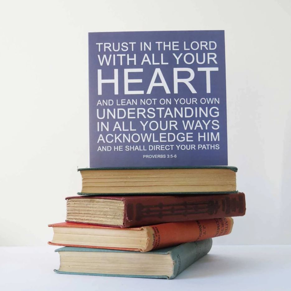 Trust In The Lord Notecard - Re-vived