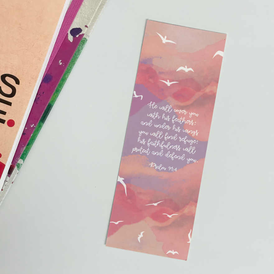 Under His Wings (Sunset) – Bookmark - Re-vived