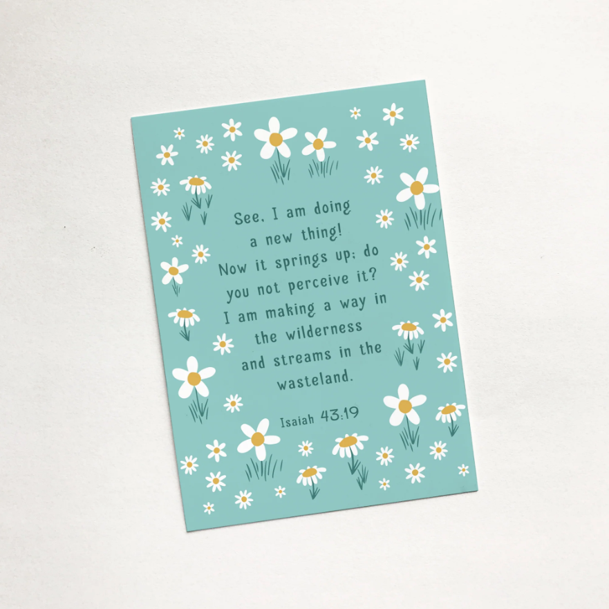 See I Am Doing A New Thing (Daisy) - Christian Mini Card - Re-vived