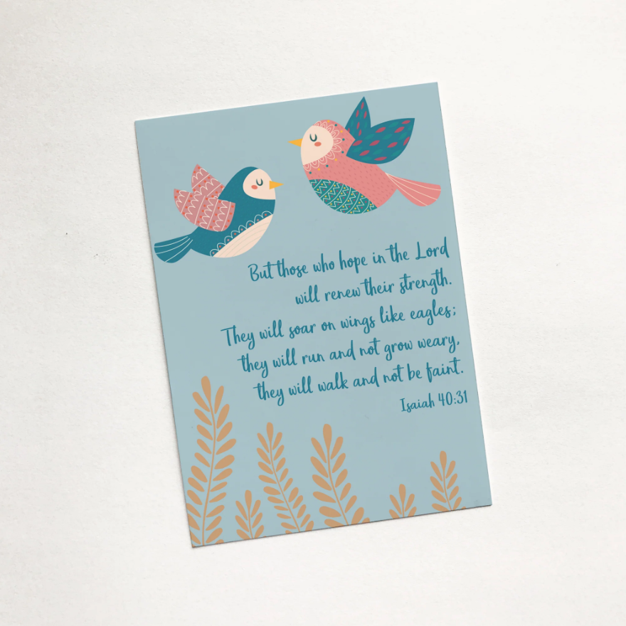But Those Who Hope (Harvest) - Christian Mini Card - Re-vived