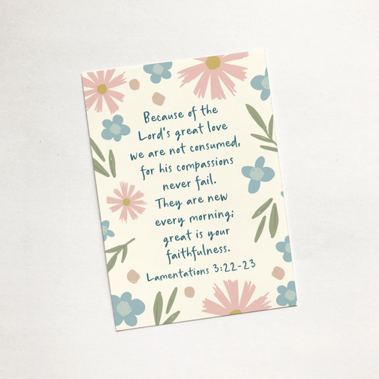 Great is Your Faithfulness (Dusky) - Christian Mini Card - Re-vived