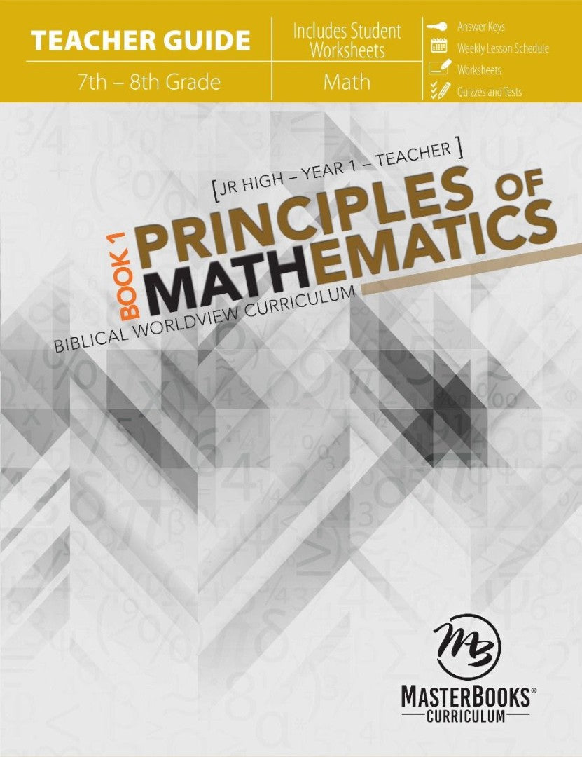 Principles of Mathematics Book 1 Teacher Guide - Re-vived