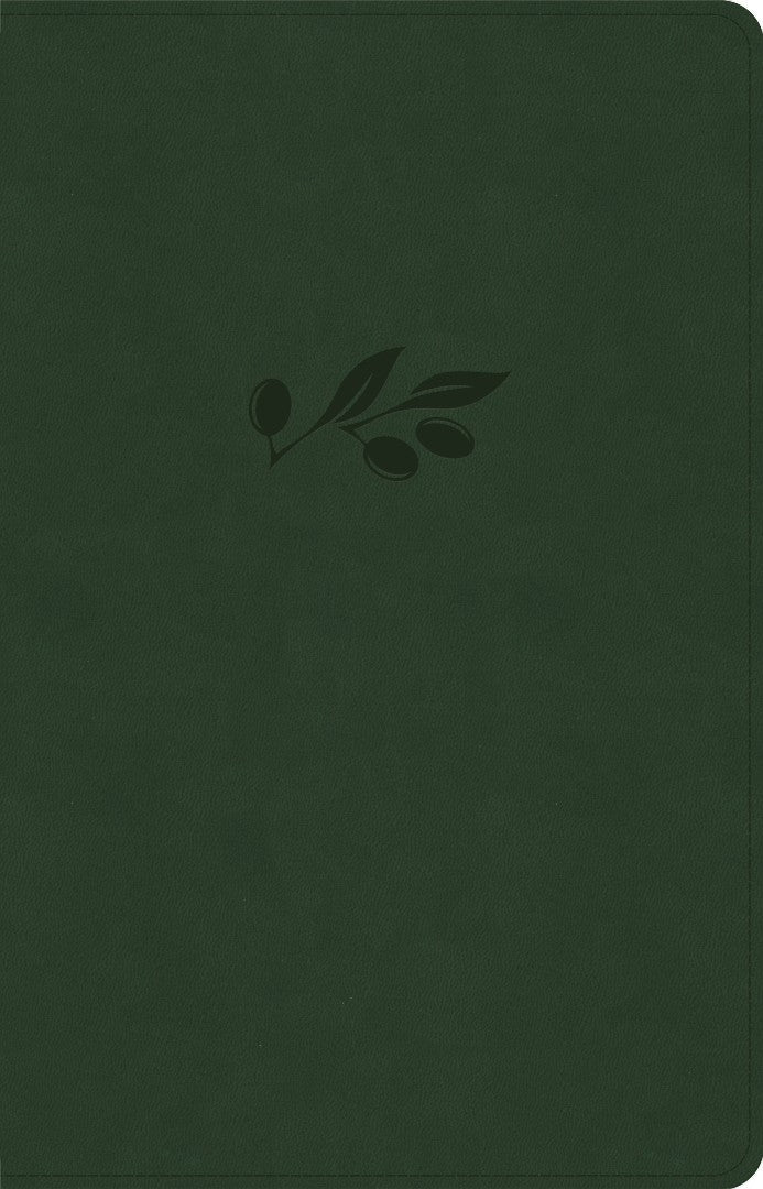 NASB Large Print Thinline Bible, Olive Leathertouch - Re-vived