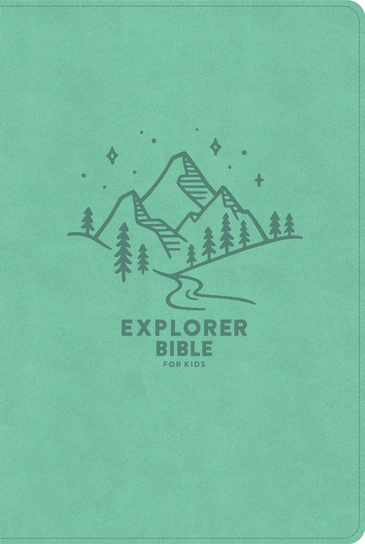 CSB Explorer Bible For Kids, Light Teal Mountains - Re-vived