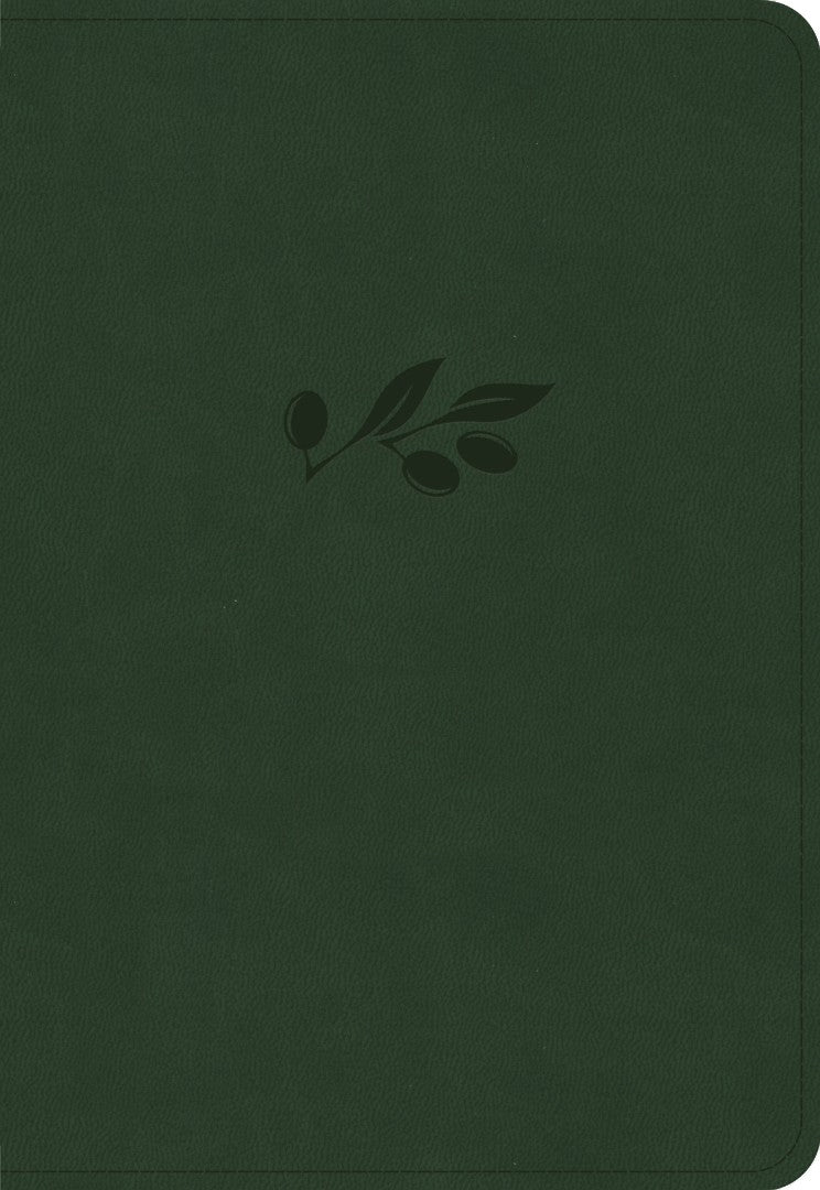 KJV Large Print Compact Reference Bible, Olive Leathertouch - Re-vived