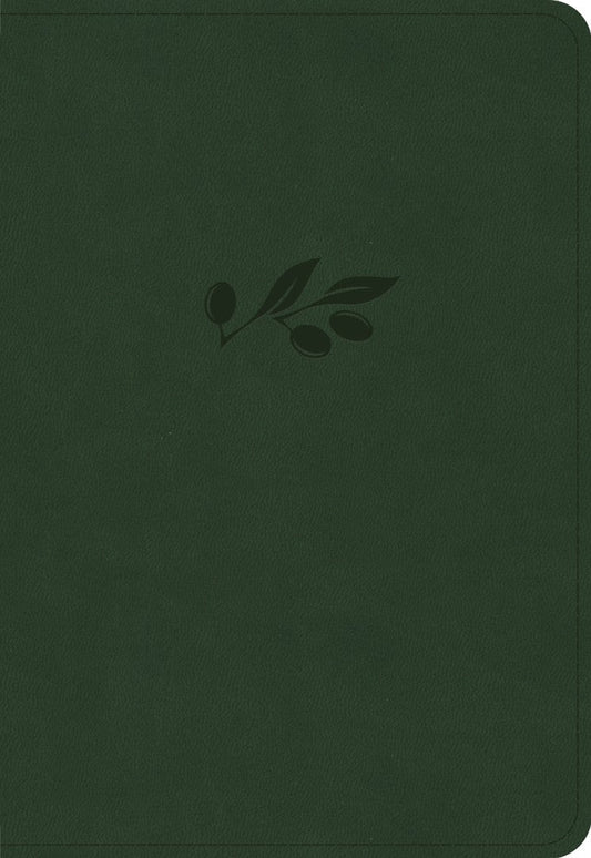 KJV Large Print Compact Reference Bible, Olive Leathertouch - Re-vived
