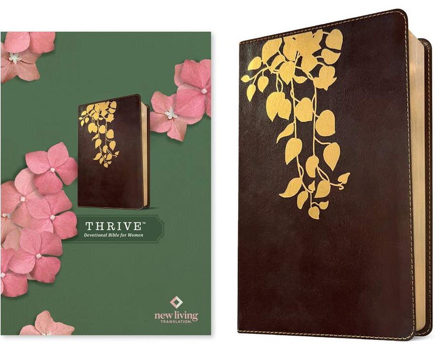 NLT Thrive Devotional Bible for Women, Deep Brown - Re-vived