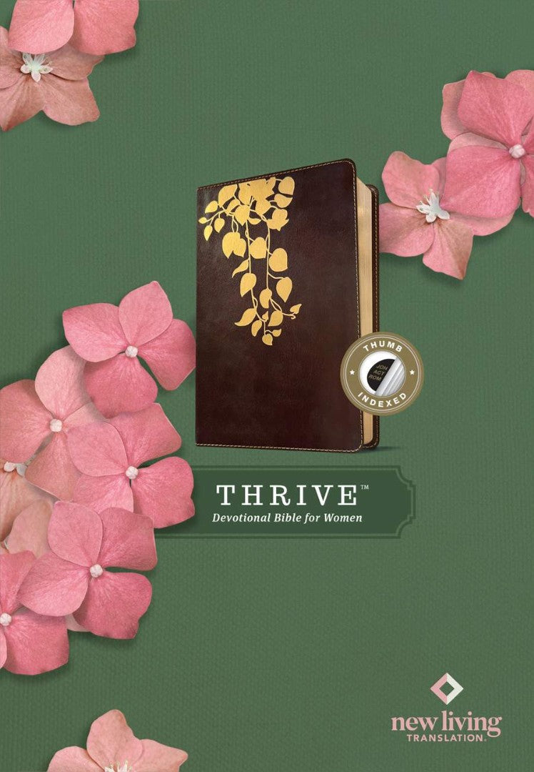 NLT Thrive Devotional Bible for Women, Deep Brown, Indexed - Re-vived