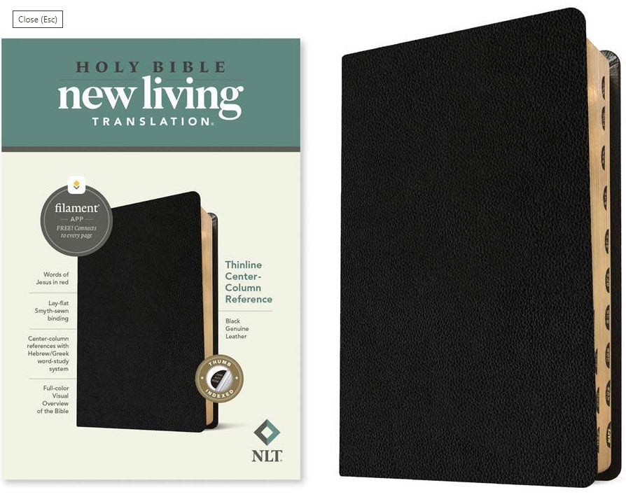NLT Thinline Center-Column Reference Bible, Filament Edition - Re-vived