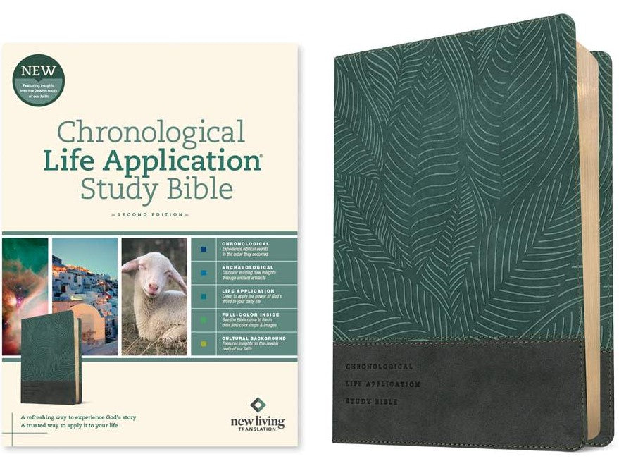 NLT Chronological Life Application Study Bible, Slate Blue - Re-vived