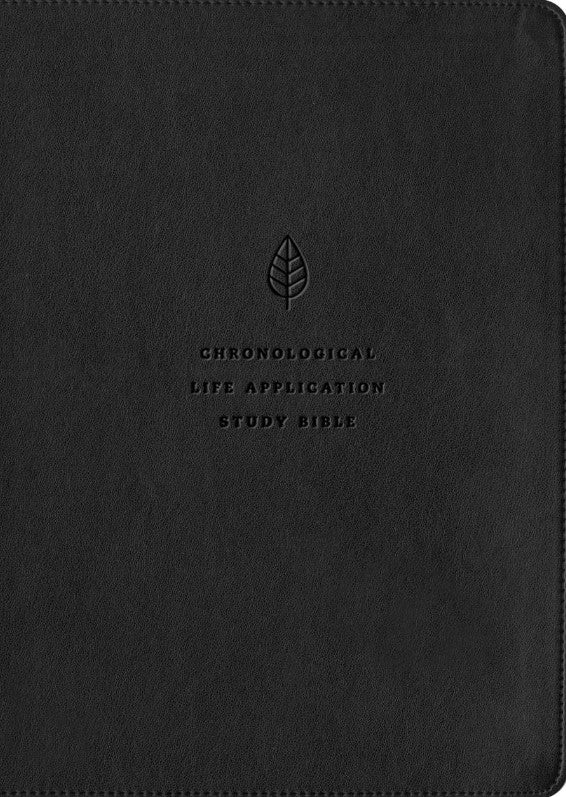 NLT Chronological Life Application Study Bible, Ebony - Re-vived