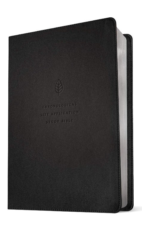 NLT Chronological Life Application Study Bible, Ebony - Re-vived