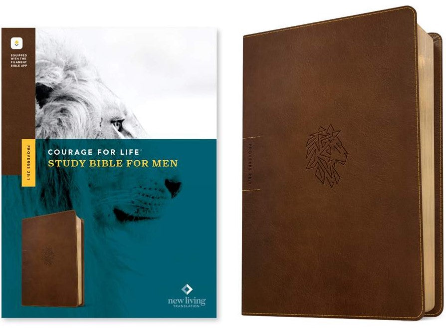 NLT Courage for Life Study Bible for Men, Filament Edition - Re-vived