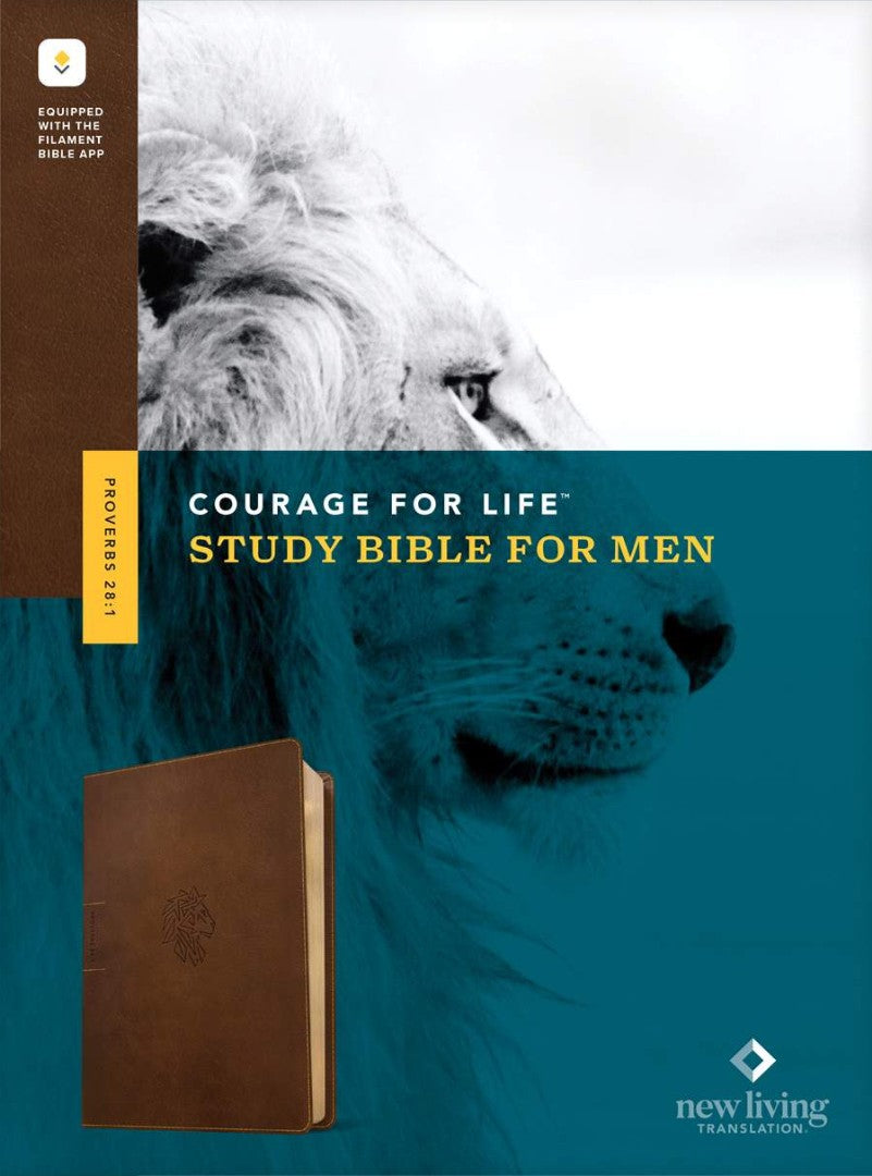 NLT Courage for Life Study Bible for Men, Filament Edition - Re-vived