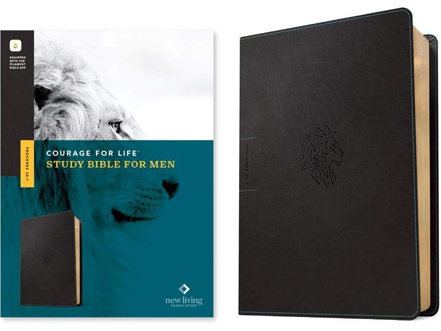 NLT Courage for Life Study Bible for Men, Filament Edition - Re-vived