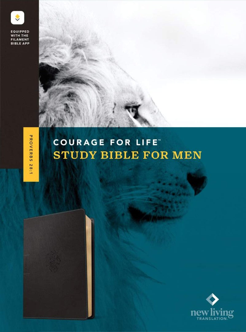 NLT Courage for Life Study Bible for Men, Filament Edition - Re-vived