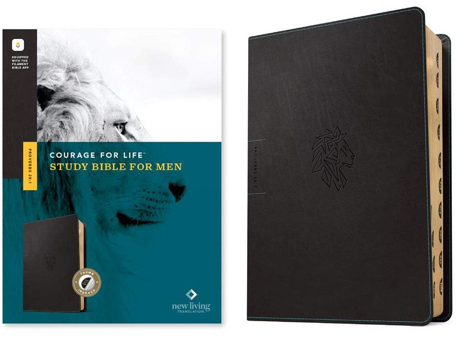 NLT Courage for Life Study Bible for Men, Filament Edition - Re-vived