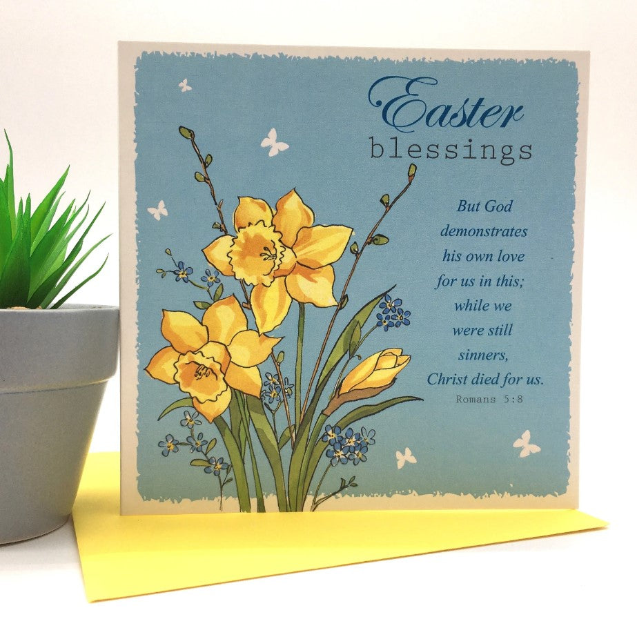 Spring Flowers Easter Cards (Pack of 5) - Re-vived