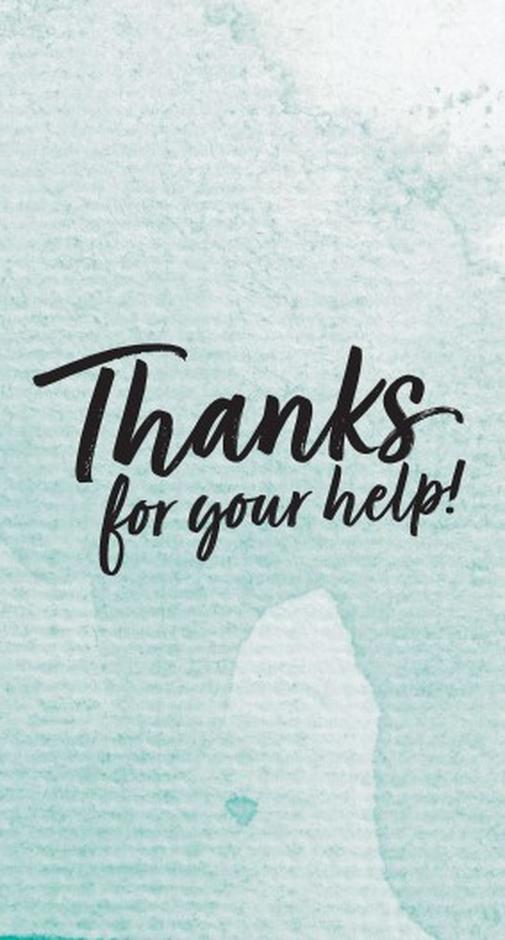 Thanks for Your Help - Re-vived