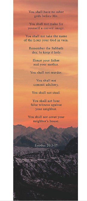 10 Commandments Bookmark (pack of 25) - Re-vived
