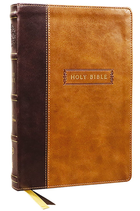 KJV Center-Column Reference Bible with Apocrypha, Brown - Re-vived