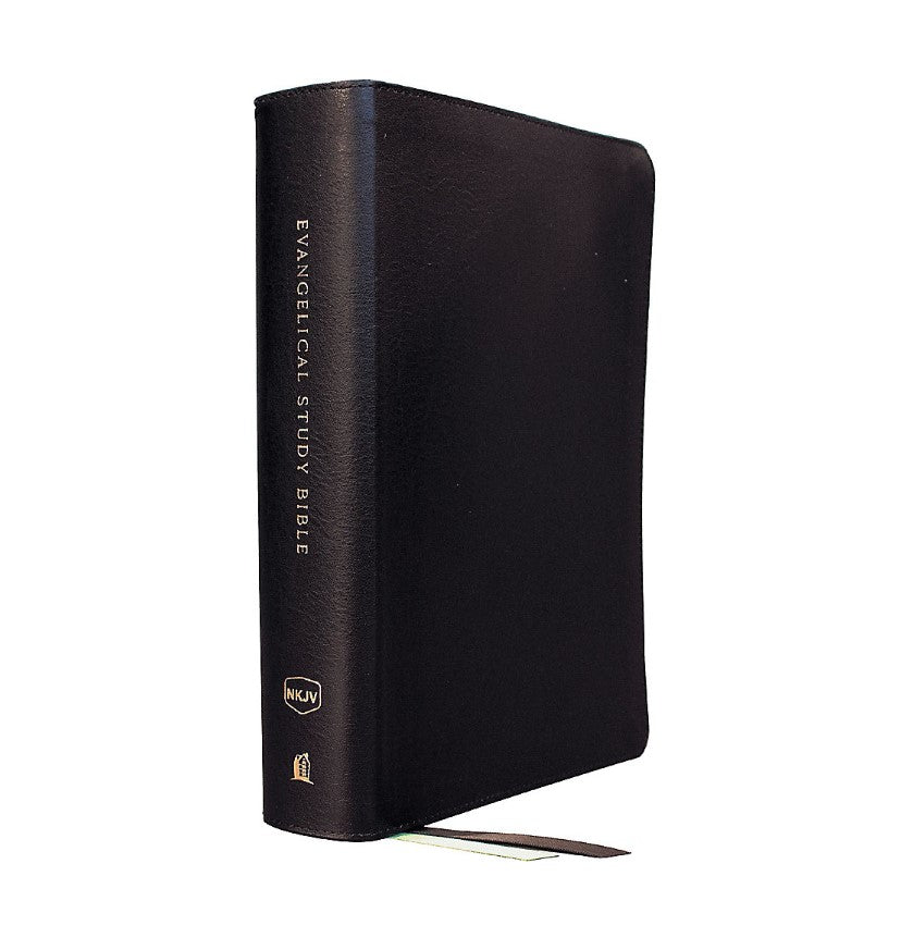 NKJV Evangelical Study Bible, Black, Indexed - Re-vived