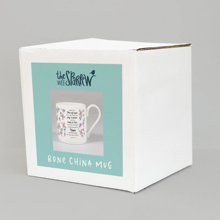 May the God of Hope (Petals) Bone China Mug - Re-vived