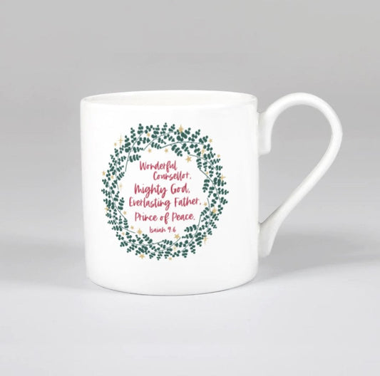 Wonderful Counsellor Christmas Mug - Re-vived