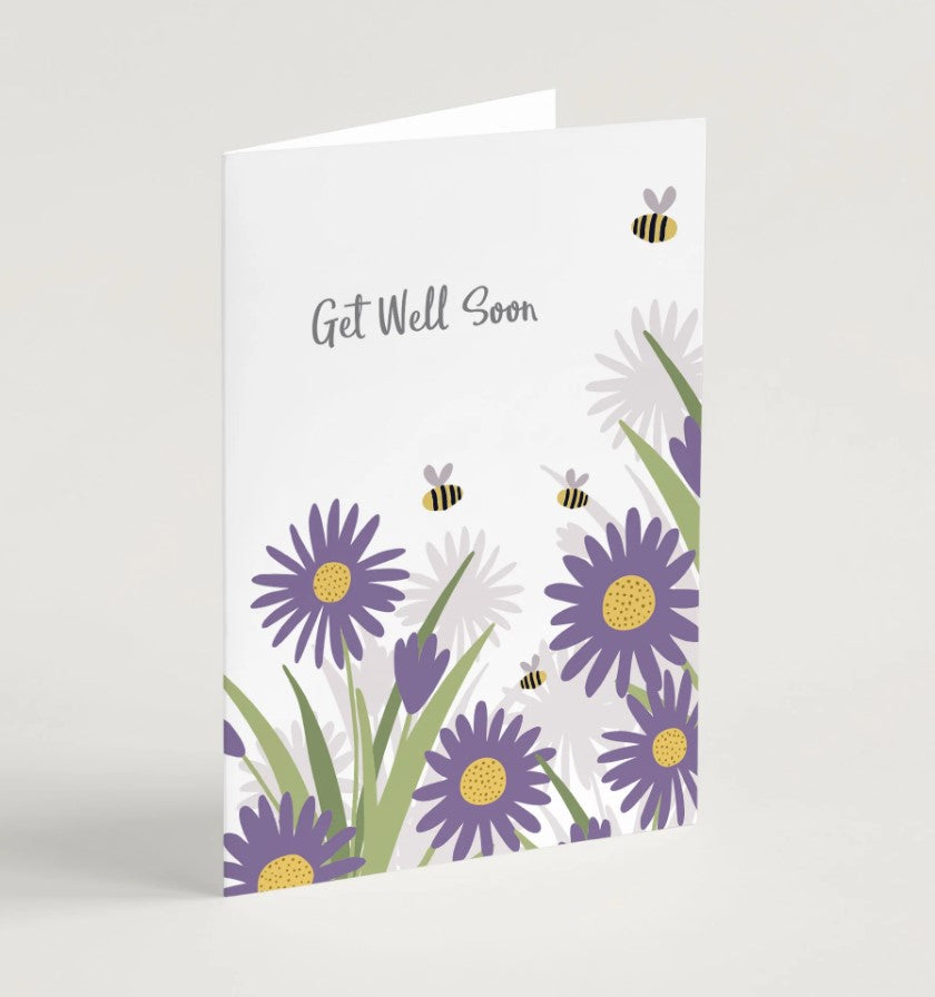 Get Well Soon Greeting Card & Envelope - Re-vived