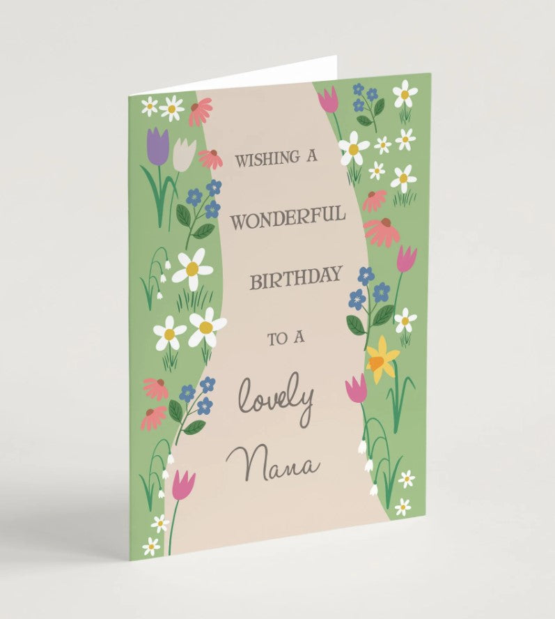 Lovely Nana Birthday Card & Envelope - Re-vived