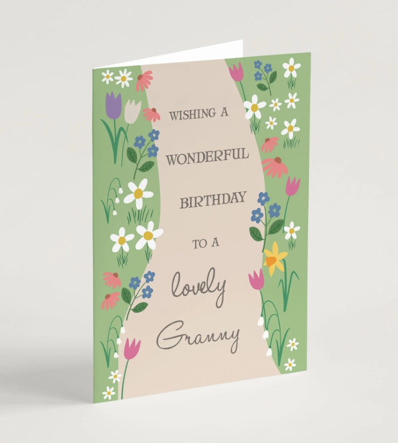 Lovely Granny Birthday Card & Envelope - Re-vived