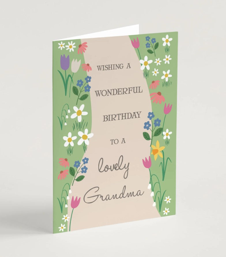 Lovely Grandma Birthday Card & Envelope - Re-vived