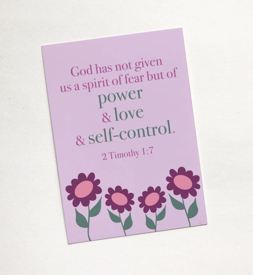 Power & Love (Violet) - Christian Sharing Card - Re-vived