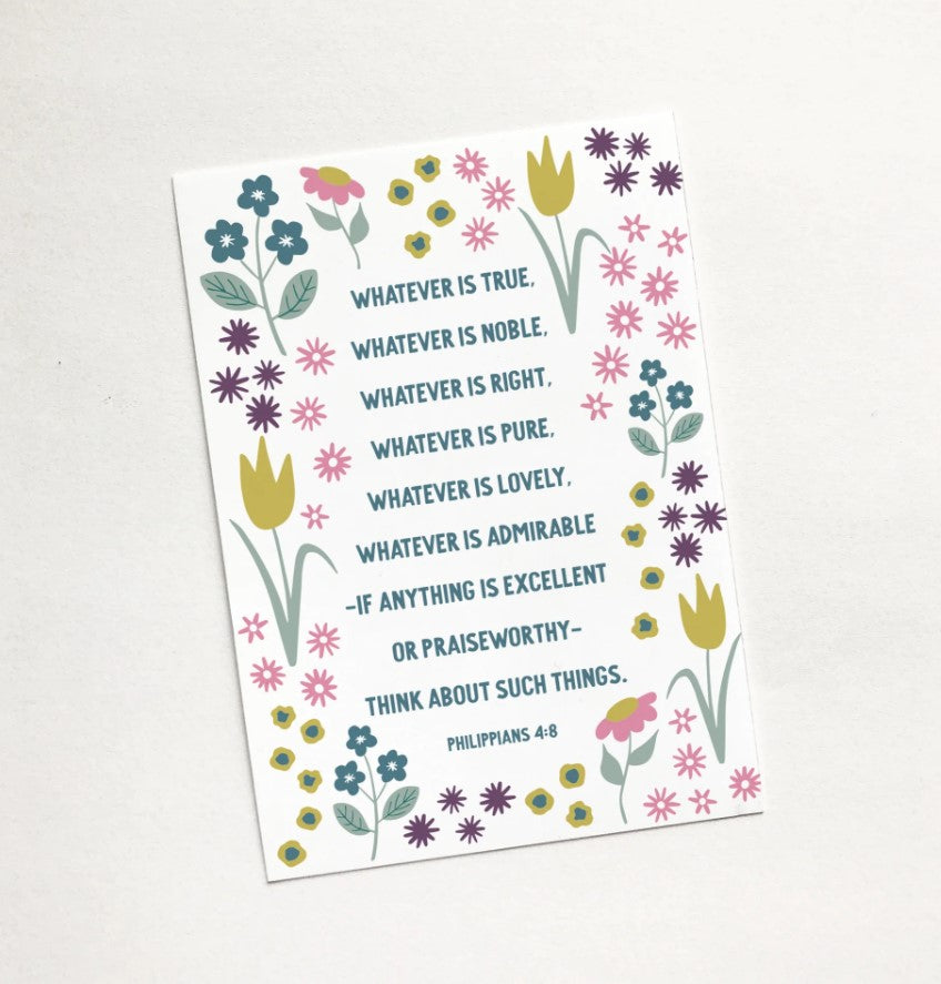 Whatever is True (Tulip) - Christian Sharing Card - Re-vived