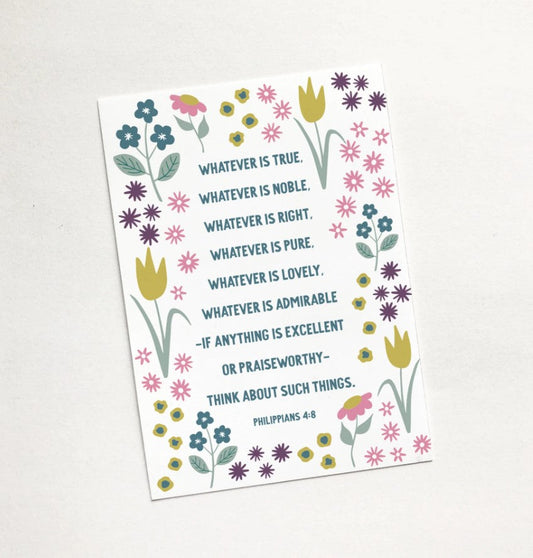 Whatever is True (Tulip) - Christian Sharing Card - Re-vived
