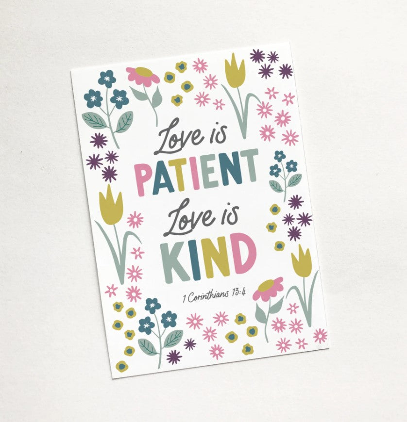 Love Is Patient (Tulip) - Christian Sharing Card - Re-vived