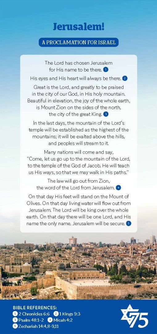 Proclamation Cards: Jerusalem! - Re-vived