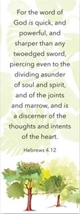For the Word of God is Quick, Hebrews 4:12 Bookmark - Re-vived