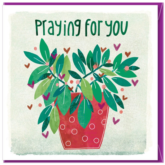 Praying for you Greetings Card - Re-vived