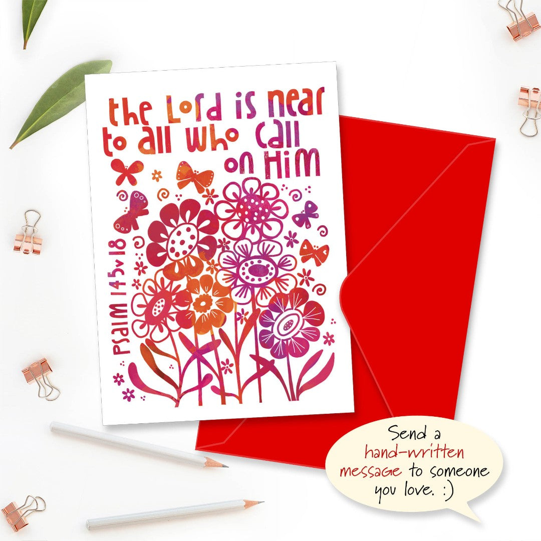 The Lord is Near Greetings Card - Re-vived