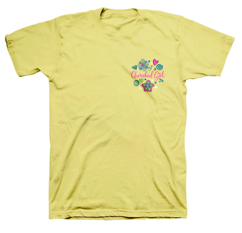 Cherished Girl God Loves You T-Shirt, Large - Re-vived