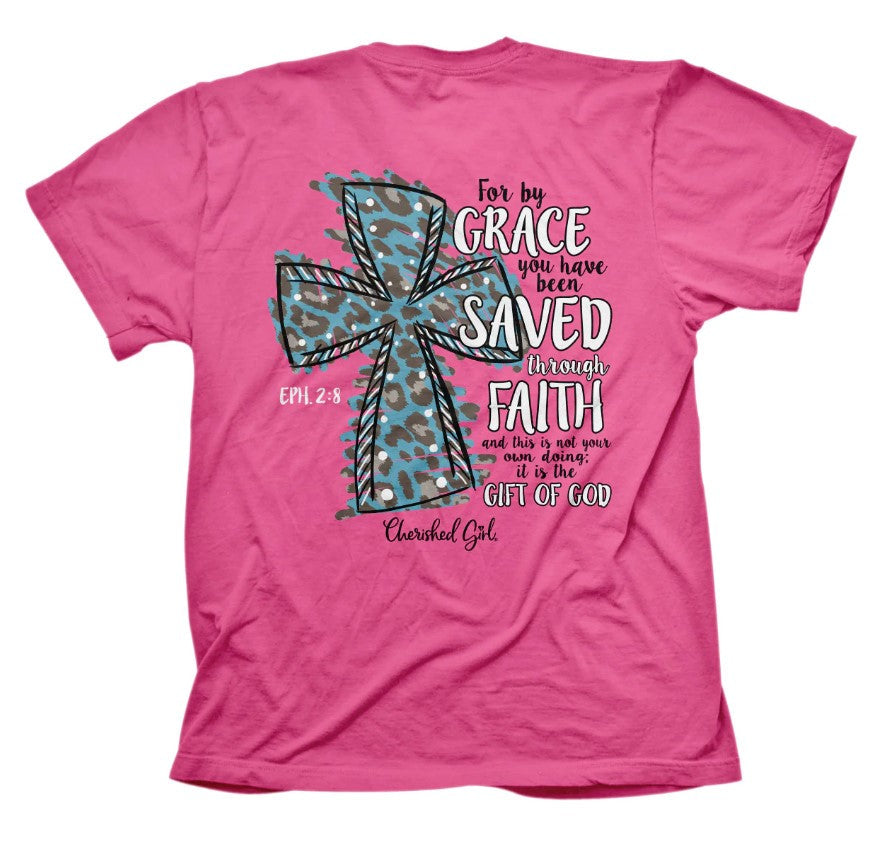 Cherished Girl Leopard Cross T-Shirt, 3XLarge - Re-vived