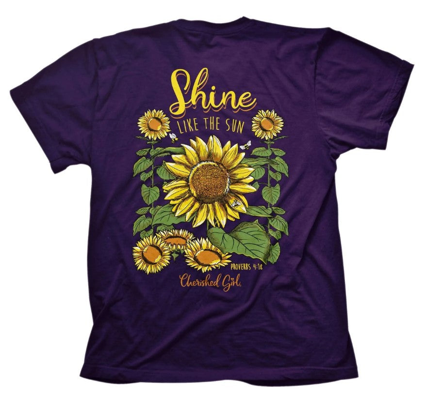 Cherished Girl Shine Sunflower T-Shirt, 3XLarge - Re-vived
