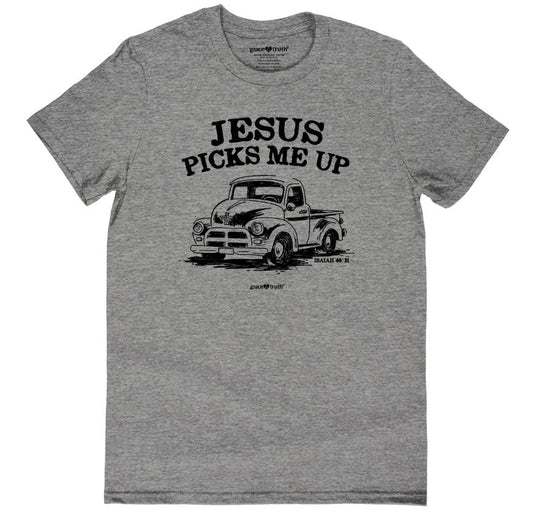 Grace & Truth Jesus Picks Me Up T-Shirt, 2XLarge - Re-vived