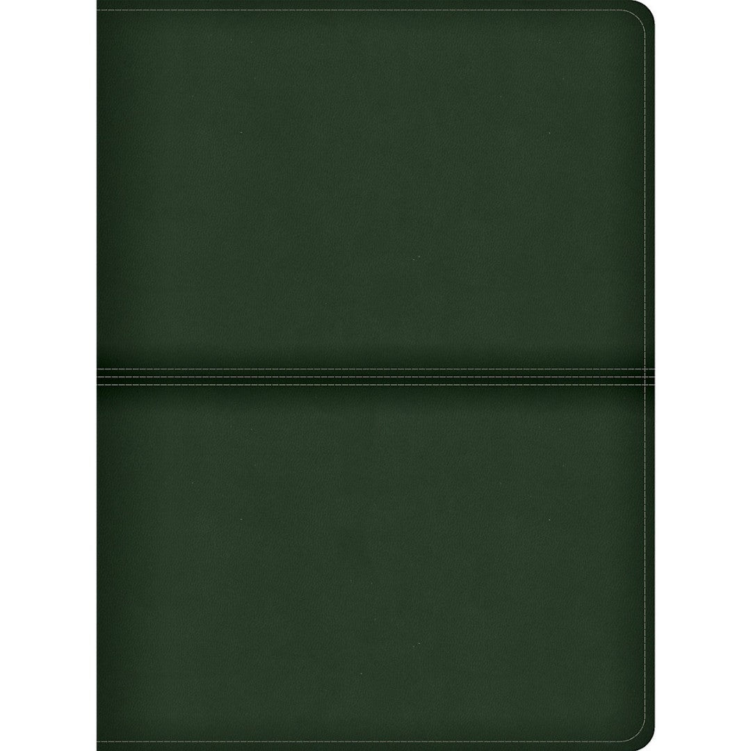 CSB Men's Daily Bible, Olive Leathertouch, Indexed - Re-vived