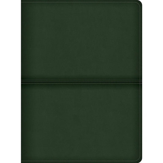 CSB Men's Daily Bible, Olive Leathertouch, Indexed - Re-vived