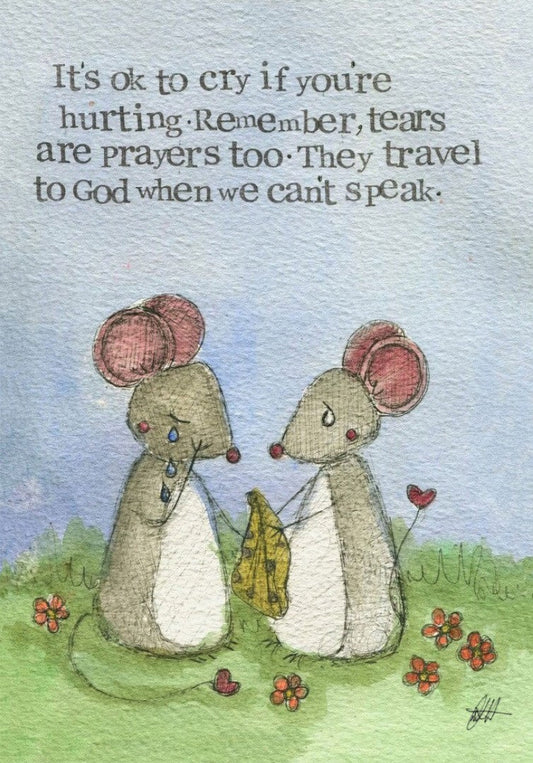 Thinking of You Card It's Ok To Cry Single Card - Re-vived